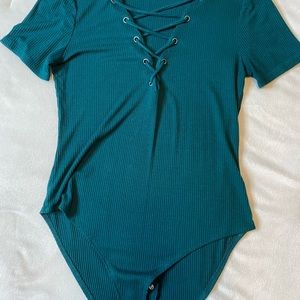 Forever 21 Emerald Green Bodysuit